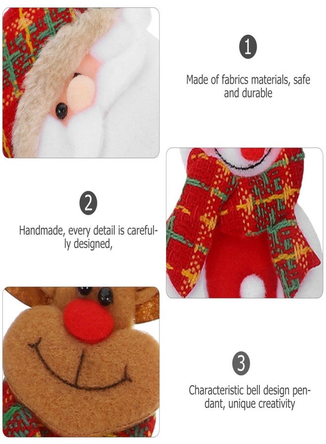 squishy 4Pcs Christmas Decorations, Holiday Ornaments with String for Christmas Decor, Holiday Home Party Decorative Set for Festival Celebration (Multicolor（E） 4PCS) - Image 3